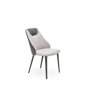 HALMAR Jídelní židle K470 šedá/krémová