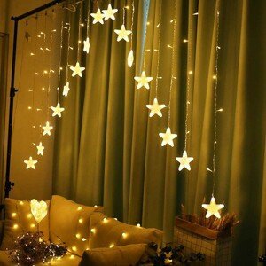 MULTISTORE Vánoční světelný LED řetěz Stars 400 cm teplá bílá