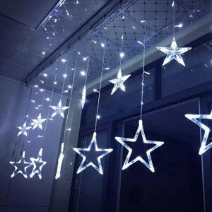 MULTISTORE Vánoční světelný LED řetěz Stars Lights 400 cm studená bílá