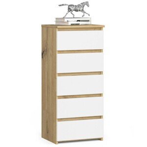 Ak furniture Komoda CL5 se zásuvkami 92 x 40 cm hnědá