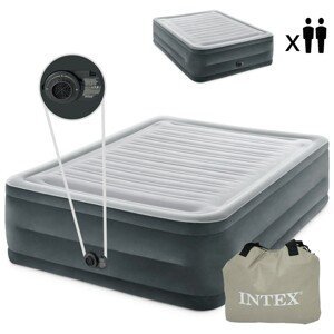Nafukovací matrace s automatickou pumpou INTEX šedá