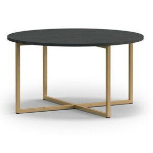 Hector Kulatý konferenční stolek CALLIE černé dřevo
