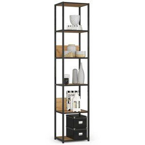 Ak furniture Regál LOFT 40 cm černý/řemeslný dub