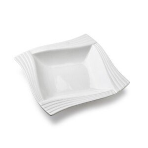 Mondex Hluboký porcelánový talíř BASIC 25 cm bílý