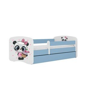Kocot kids Dětská postel Babydreams panda modrá, varianta 80x180, bez šuplíků, s matrací