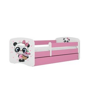 Kocot kids Dětská postel Babydreams panda růžová, varianta 80x180, bez šuplíků, bez matrace