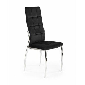 HALMAR Jídelní židle K416 černá/stříbrná