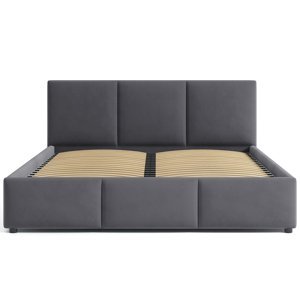 MJ-Furniture Čalouněná postel Nela 140x200 šedá