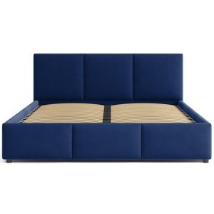 MJ-Furniture Čalouněná postel Nela 140x200 modrá