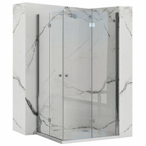 Sprchová kabina Rea Fold N2 transparentní, velikost 80x100