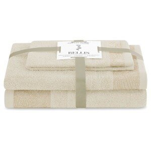 AmeliaHome Sada 3 ks ručníků BELLIS klasický styl béžová, velikost 50x90+70x130