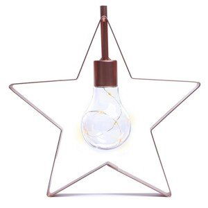 DecoKing Vánoční LED lampa STAR červená