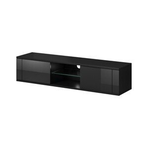Vivaldi TV stolek Hit 140 cm černý mat/černý lesk