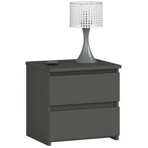 Ak furniture Noční stolek CL2 s 2 zásuvkami grafitově šedý