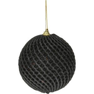 Mondex Ozdobná závěsná baňka Black Ball 12 cm černá