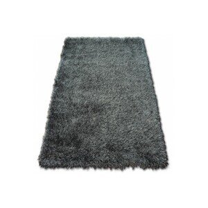 Dywany Lusczow Kusový koberec LOVE SHAGGY černý, velikost 80x150