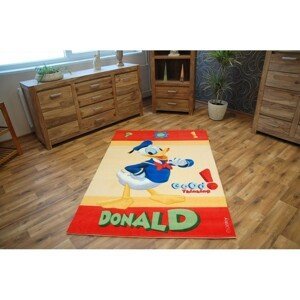 3kraft Dětský koberec Kačer Donald žluto-červený, velikost 140x200