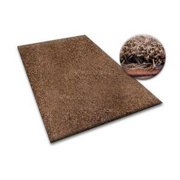 Dywany Lusczow Kusový koberec SHAGGY Izebelie 5cm hnědý, velikost 400x450