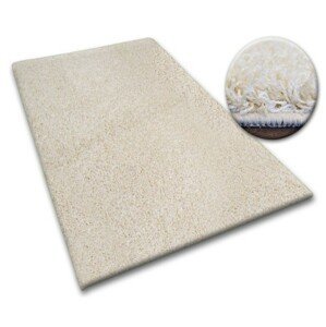 Dywany Lusczow Kusový koberec SHAGGY Izebelie 5cm krémový, velikost 120x170