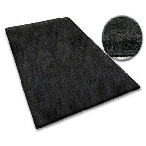 Dywany Lusczow Kusový koberec SHAGGY Izebelie 5cm černý, velikost 150x200