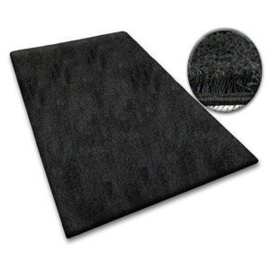Dywany Lusczow Kusový koberec SHAGGY Izebelie 5cm černý, velikost 80x150