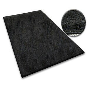 Dywany Lusczow Kusový koberec SHAGGY Izebelie 5cm černý, velikost 150x350