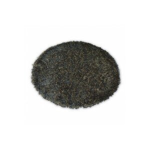 3kraft Kulatý koberec LOVE SHAGGY černý/hnědý, velikost kruh 120