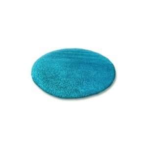 Dywany Lusczow Kulatý koberec SHAGGY Hiza 5cm tyrkysový, velikost kruh 170