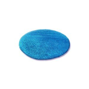 Dywany Lusczow Kulatý koberec SHAGGY Hiza 5cm modrý, velikost kruh 100