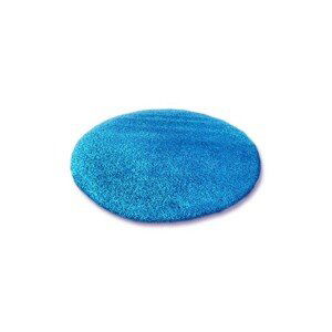 3kraft Kulatý koberec SHAGGY Hiza 5cm modrý, velikost kruh průměr 133
