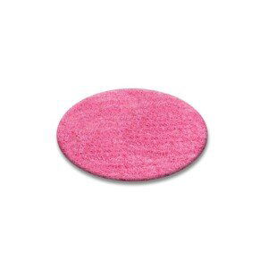 Dywany Lusczow Kulatý koberec SHAGGY Hiza 5cm růžový, velikost kruh 200