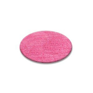 3kraft Kulatý koberec SHAGGY Hiza 5cm růžový, velikost kruh průměr 170