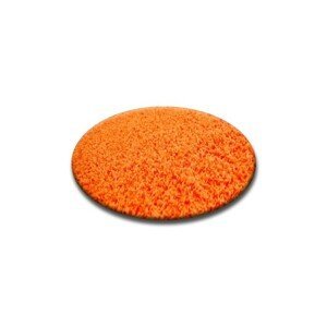 Dywany Lusczow Kulatý koberec SHAGGY Hiza 5cm oranžový, velikost kruh 200