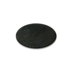 Dywany Lusczow Kulatý koberec SHAGGY Hiza 5cm černý, velikost kruh 120