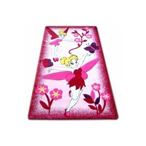 3kraft Dětský koberec HAPPY TINKER BELL růžový, velikost 160x220