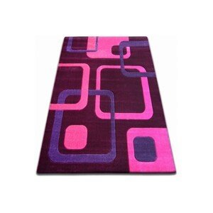 3kraft Kusový koberec FOCUS - F240 fialový čtverce, velikost 200x290