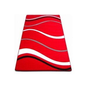 3kraft Kusový koberec FOCUS - 8732 mořské vlny / červený, velikost 100x200
