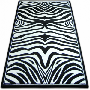 3kraft Kusový koberec FOCUS - 9032 zebra černý / bílý