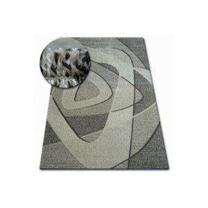 3kraft Kusový koberec SHADOW 8594 hnědý / světle béžový, velikost 80x150