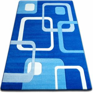 3kraft Kusový koberec FOCUS - F240 modrý čtverce