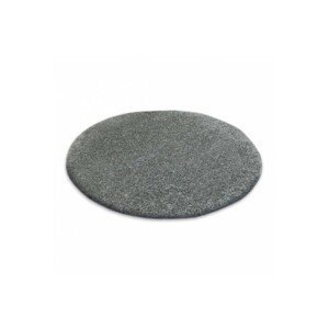 Dywany Lusczow Kulatý koberec SHAGGY NARIN šedý, velikost kruh 100