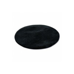 3kraft Kulatý koberec SHAGGY MICRO černý, velikost kruh 120