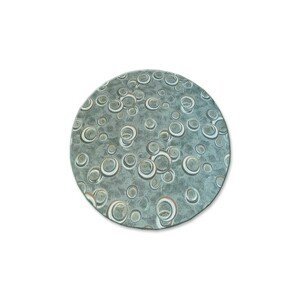 Dywany Lusczow Kulatý koberec DROPS Bubbles zelený, velikost kruh 133