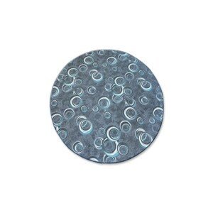 Dywany Lusczow Kulatý koberec DROPS Bubbles šedo-modrý, velikost kruh 133