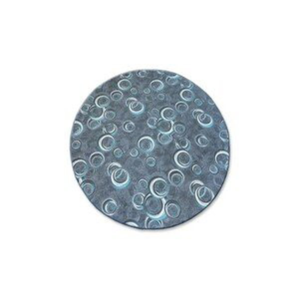 Dywany Lusczow Kulatý koberec DROPS Bubbles šedo-modrý, velikost kruh 170