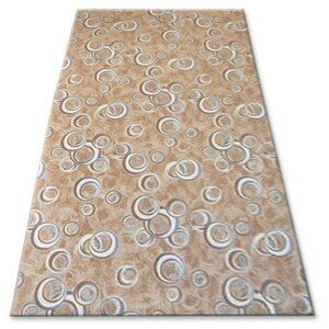 Dywany Lusczow Kusový koberec DROPS Bubbles béžový, velikost 150x300