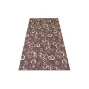 Dywany Lusczow Kusový koberec DROPS Bubbles hnědý, velikost 150x300
