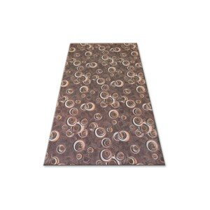 Dywany Lusczow Kusový koberec DROPS Bubbles hnědý, velikost 200x500
