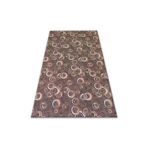 Dywany Lusczow Kusový koberec DROPS Bubbles hnědý, velikost 150x500