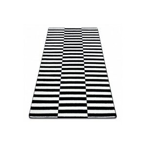 3kraft Kusový koberec SKETCH MATTHEW bílý / černý - pásky, velikost 200x290